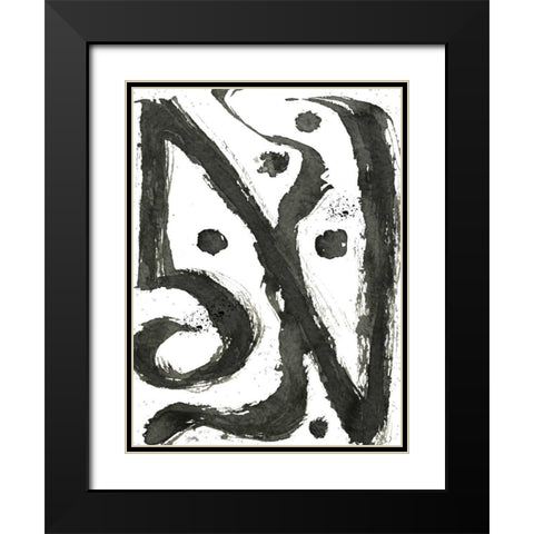 Tribal Oceana I Black Modern Wood Framed Art Print with Double Matting by Medley, Elizabeth