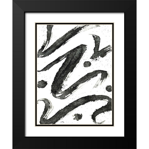 Tribal Oceana II Black Modern Wood Framed Art Print with Double Matting by Medley, Elizabeth