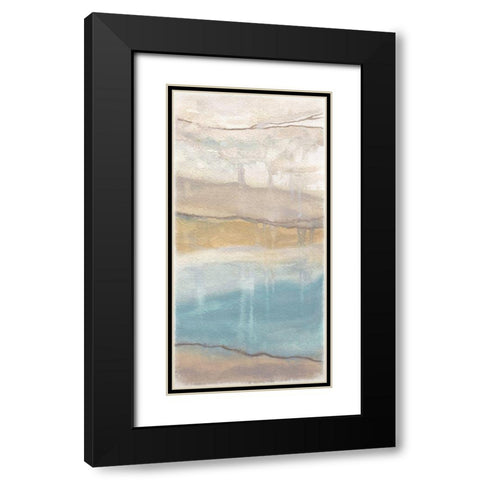 For Abstract Panel II Black Modern Wood Framed Art Print with Double Matting by Medley, Elizabeth