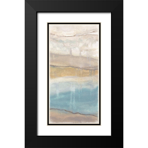 For Abstract Panel II Black Modern Wood Framed Art Print with Double Matting by Medley, Elizabeth