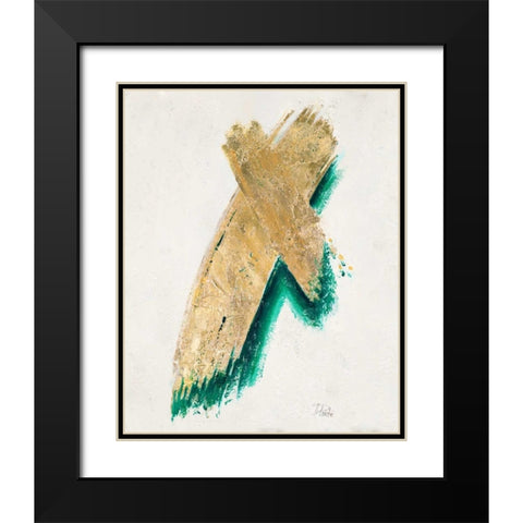 On Gold III Black Modern Wood Framed Art Print with Double Matting by Pinto, Patricia