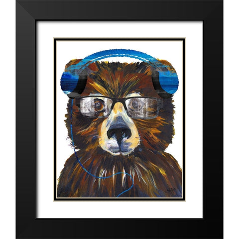 Woodland Beats I Black Modern Wood Framed Art Print with Double Matting by DeRice, Julie