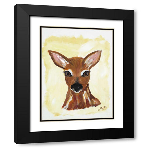 Dear Deer Black Modern Wood Framed Art Print with Double Matting by DeRice, Julie