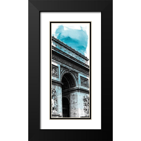 Watercolor France Panel I Black Modern Wood Framed Art Print with Double Matting by Navas, Emily