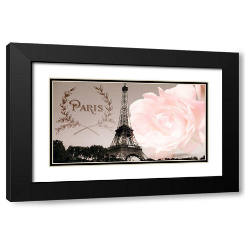 Vintage Paris Black Modern Wood Framed Art Print with Double Matting by Navas, Emily