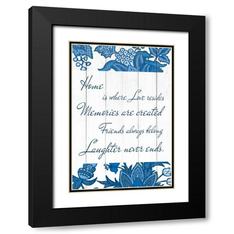 Home is Where Love Resides Black Modern Wood Framed Art Print with Double Matting by Loreth, Lanie