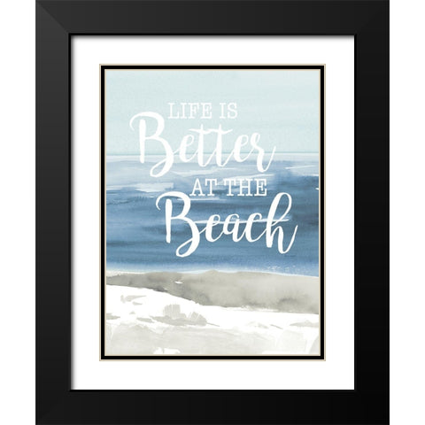 At the Beach Black Modern Wood Framed Art Print with Double Matting by Loreth, Lanie