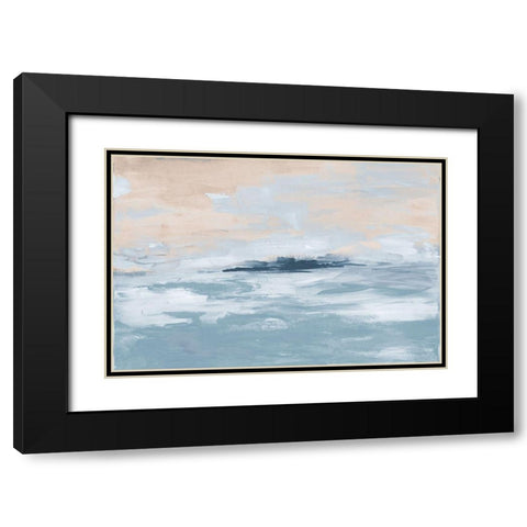 Muted Modern Serenity Black Modern Wood Framed Art Print with Double Matting by Loreth, Lanie