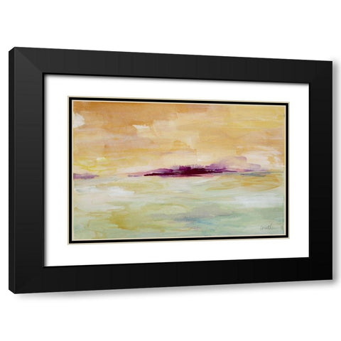 Modern Serenity Black Modern Wood Framed Art Print with Double Matting by Loreth, Lanie