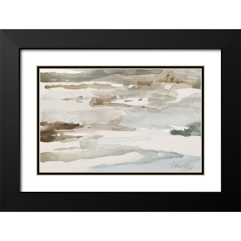 Natural Abstract Black Modern Wood Framed Art Print with Double Matting by Loreth, Lanie