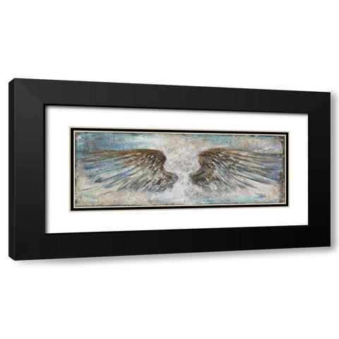 Wings Black Modern Wood Framed Art Print with Double Matting by Pinto, Patricia