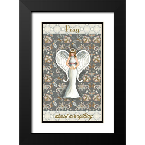 Wonderland Angel I Black Modern Wood Framed Art Print with Double Matting by Metz, Andi