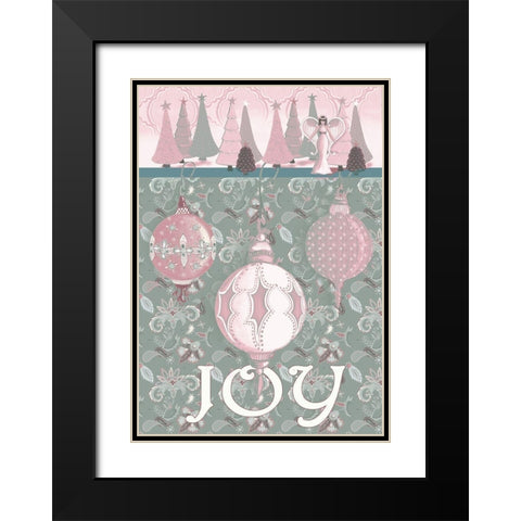Pink Wonderland Joy Black Modern Wood Framed Art Print with Double Matting by Metz, Andi