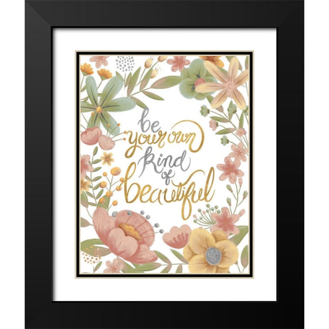 Youre Beautiful (Pastels) Black Modern Wood Framed Art Print with Double Matting by Josefina