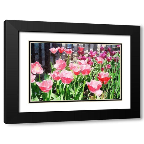 In The Park Black Modern Wood Framed Art Print with Double Matting by Navas, Emily