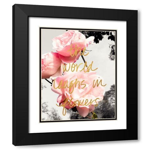 Love Blooms II Black Modern Wood Framed Art Print with Double Matting by Navas, Emily