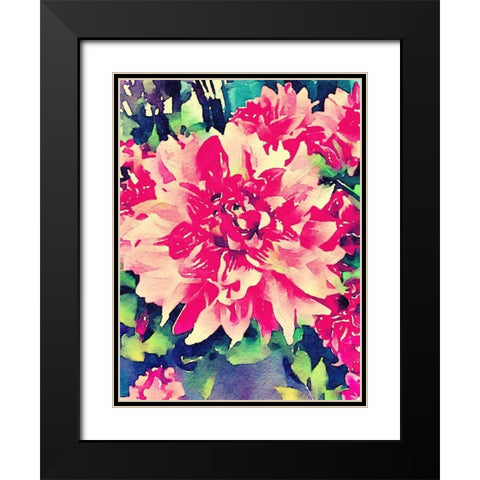 Once A Season Black Modern Wood Framed Art Print with Double Matting by Navas, Emily