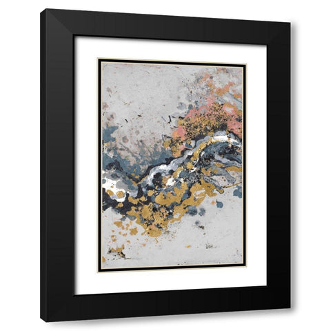 Turbulence Vertical Black Modern Wood Framed Art Print with Double Matting by Pinto, Patricia