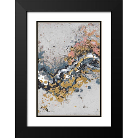Turbulence Vertical Black Modern Wood Framed Art Print with Double Matting by Pinto, Patricia