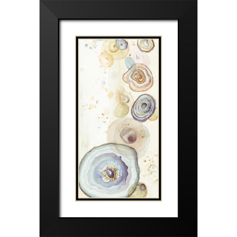 Tall Agates Flying Watercolor Black Modern Wood Framed Art Print with Double Matting by Pinto, Patricia