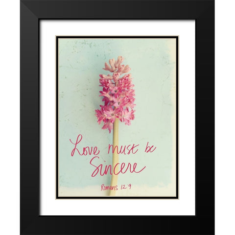 Love Must be Sincere Black Modern Wood Framed Art Print with Double Matting by Gardner, Sarah