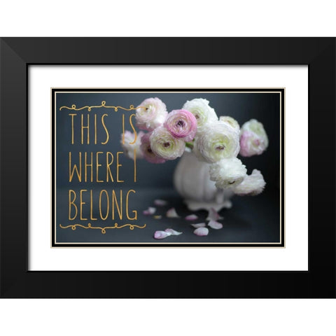 I Belong Black Modern Wood Framed Art Print with Double Matting by Gardner, Sarah