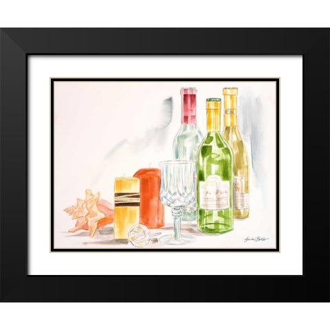 Coastal Happy Hour I Black Modern Wood Framed Art Print with Double Matting by Baliko, Linda