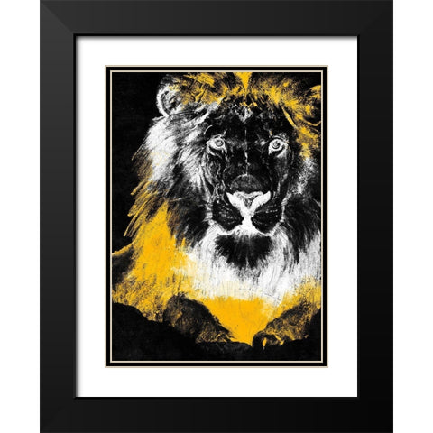 Stained Safari I Black Modern Wood Framed Art Print with Double Matting by Pinto, Patricia