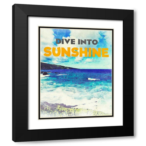 Sunshine and Waves I Black Modern Wood Framed Art Print with Double Matting by Nawrocke, Bruce