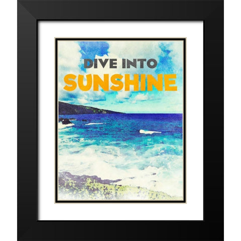 Sunshine and Waves I Black Modern Wood Framed Art Print with Double Matting by Nawrocke, Bruce