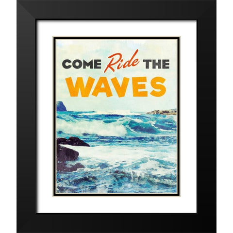 Sunshine and Waves II Black Modern Wood Framed Art Print with Double Matting by Nawrocke, Bruce