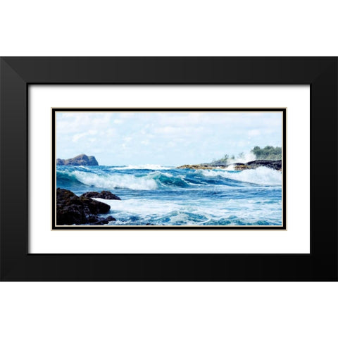 Cool Beach II Black Modern Wood Framed Art Print with Double Matting by Nawrocke, Bruce