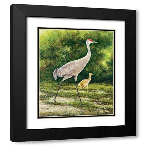 Walking From A Distance Black Modern Wood Framed Art Print with Double Matting by Nawrocke, Bruce