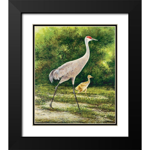 Walking From A Distance Black Modern Wood Framed Art Print with Double Matting by Nawrocke, Bruce