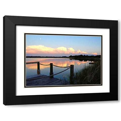 Lake Saunders I Black Modern Wood Framed Art Print with Double Matting by Nawrocke, Bruce