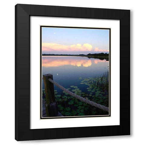 Lake Saunders II Black Modern Wood Framed Art Print with Double Matting by Nawrocke, Bruce