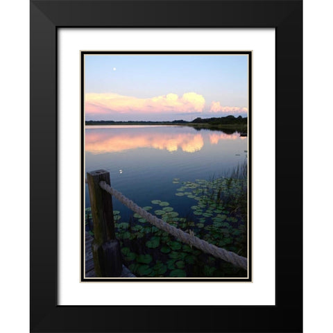 Lake Saunders II Black Modern Wood Framed Art Print with Double Matting by Nawrocke, Bruce
