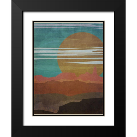 Mountain Nights Black Modern Wood Framed Art Print with Double Matting by Meneely, Dan