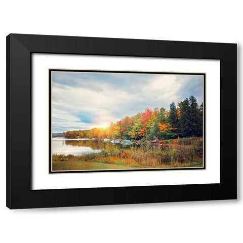 Great Autumn Day Black Modern Wood Framed Art Print with Double Matting by Poynter, Kelly