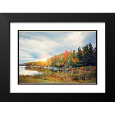 Great Autumn Day Black Modern Wood Framed Art Print with Double Matting by Poynter, Kelly