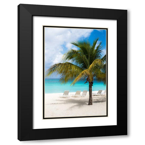 Relaxing Beach Black Modern Wood Framed Art Print with Double Matting by Bill Carson Photography