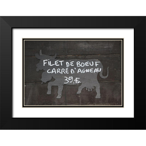 Filet De Boeuf Black Modern Wood Framed Art Print with Double Matting by Coppel, Anna