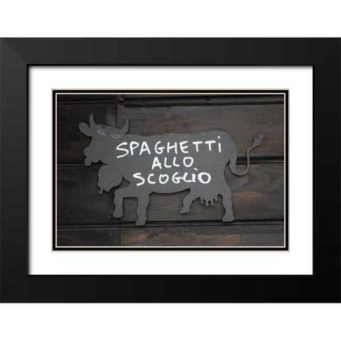 Spaghetti Allo Scoglio Black Modern Wood Framed Art Print with Double Matting by Coppel, Anna