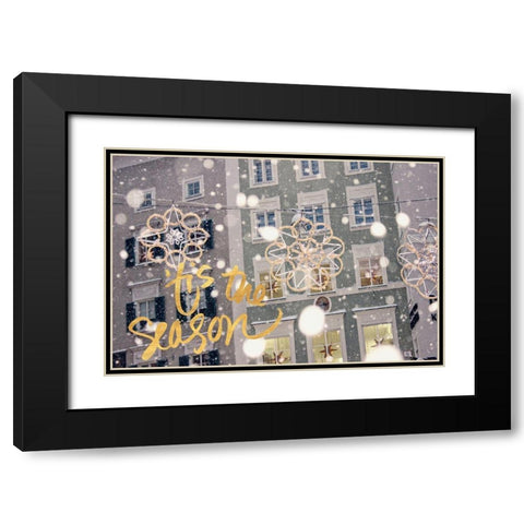 Tis the Season Black Modern Wood Framed Art Print with Double Matting by Coppel, Anna