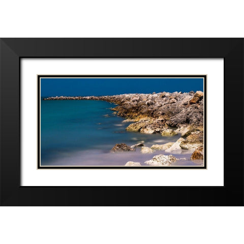 Rocky Shores Black Modern Wood Framed Art Print with Double Matting by Bill Carson Photography