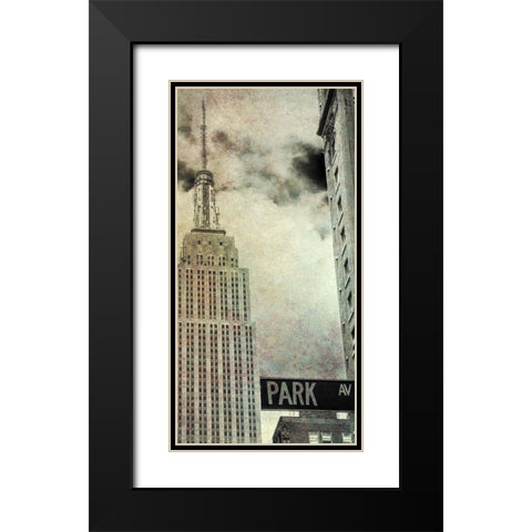 Park Ave View Sepia Black Modern Wood Framed Art Print with Double Matting by Bill Carson Photography