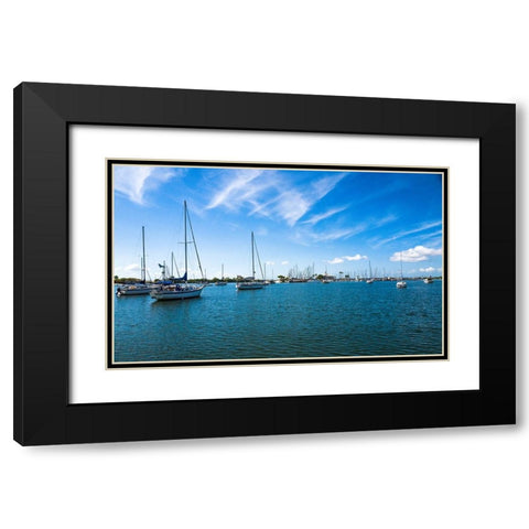 On Calm Waters Black Modern Wood Framed Art Print with Double Matting by Bill Carson Photography