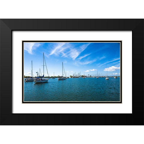 On Calm Waters Black Modern Wood Framed Art Print with Double Matting by Bill Carson Photography