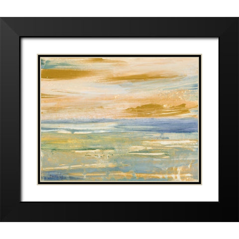 Ocean Calm Black Modern Wood Framed Art Print with Double Matting by Loreth, Lanie
