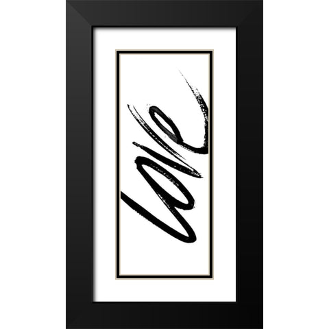 Love Panel Black Modern Wood Framed Art Print with Double Matting by SD Graphics Studio
